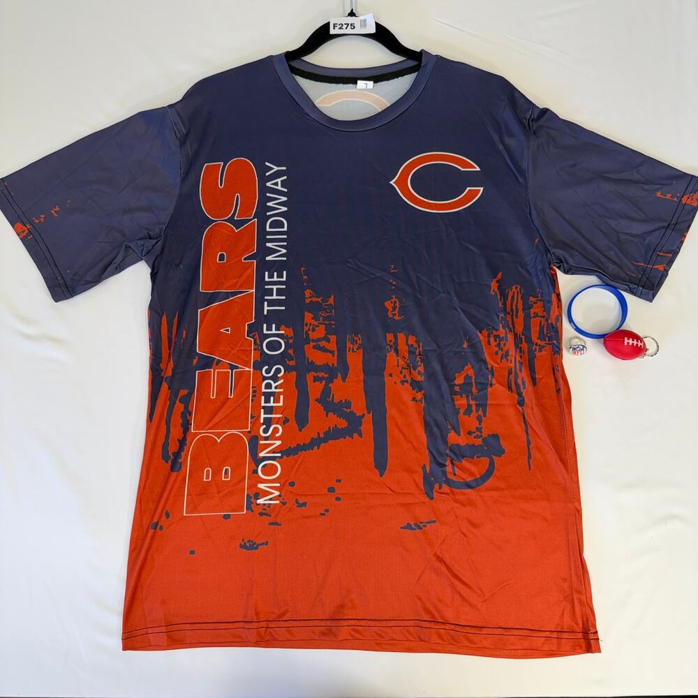 Chicago Bears Monsters of the Midway Performance Shirt NFL T sz 14-16 Teen F258